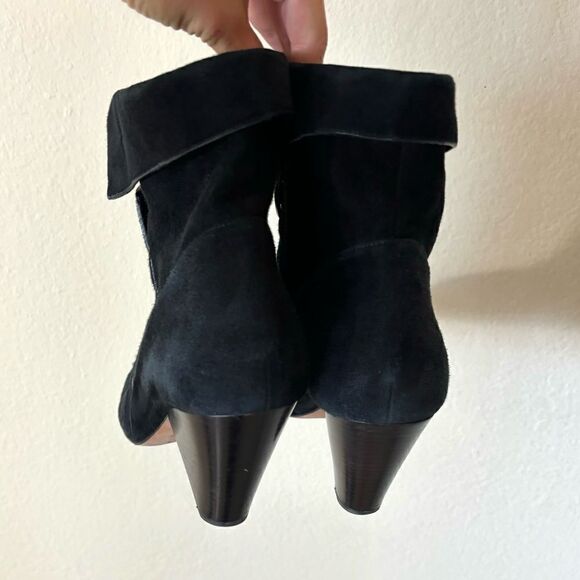 Veronica Beard Laurel Suede Black Ankle Booties  Made in Italy Size 9 - Picture 7 of 10